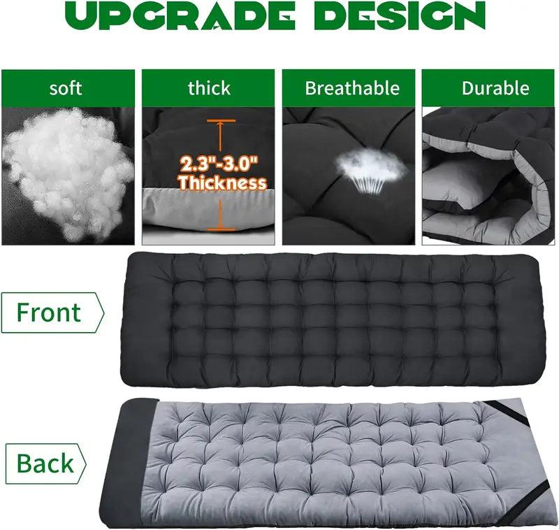 DealsForYouDays XL Camping Cot with Thick Pad – Oversized, Portable Folding Bed, 900LBS Max Load, Heavy-Duty Double-Layer Oxford w/ Carry Bag